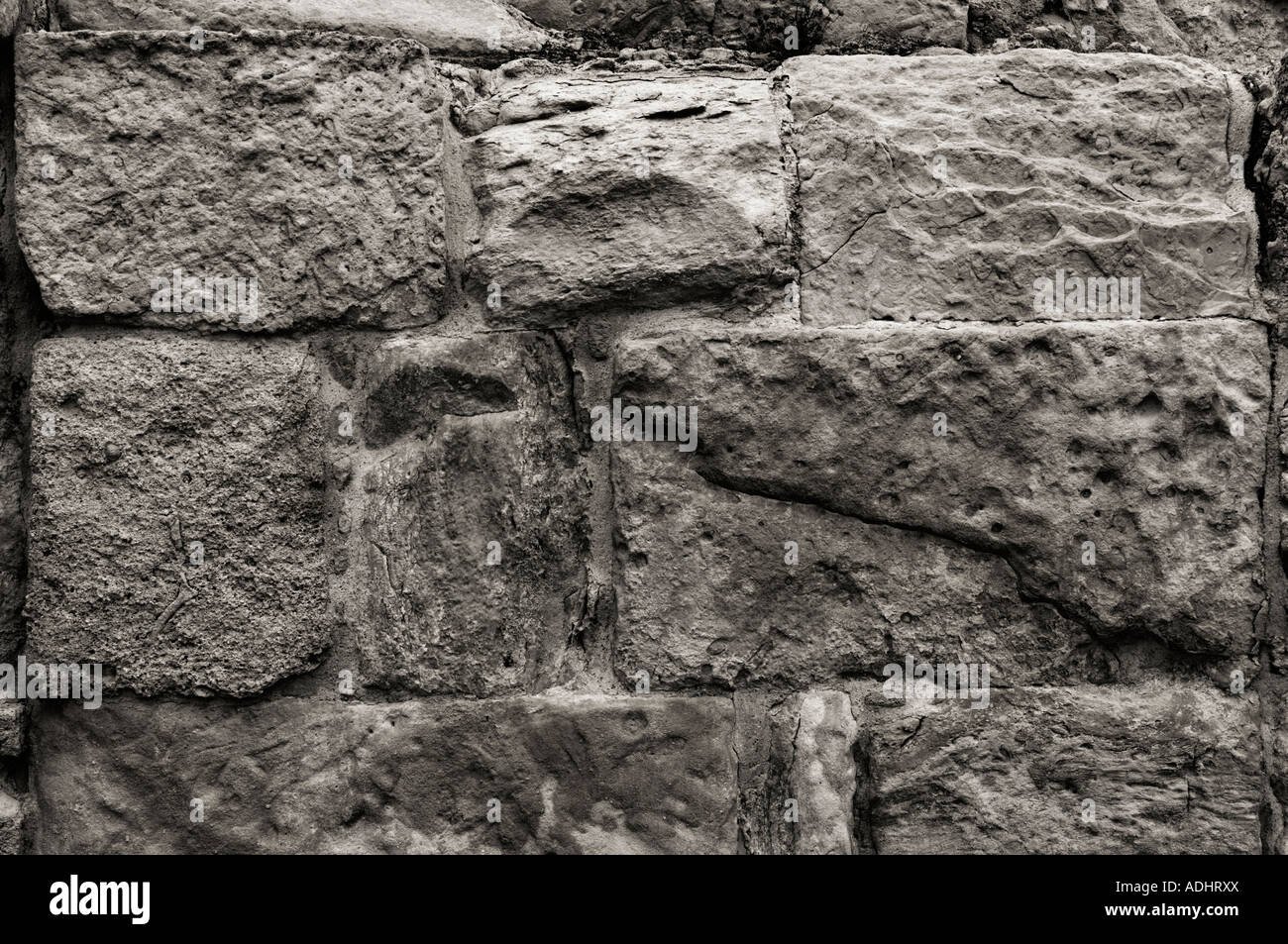 Alte Steinmauer Textur Sandstein Hintergrund Stockfoto