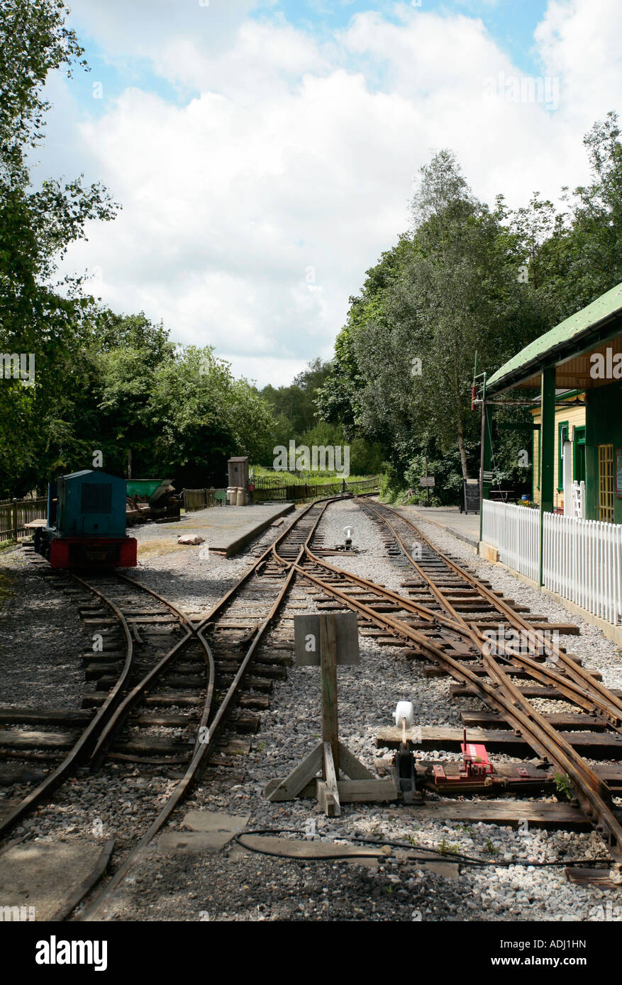 Schmalspurbahn bei Amberley arbeitendes Museum, Sussex, UK Stockfoto