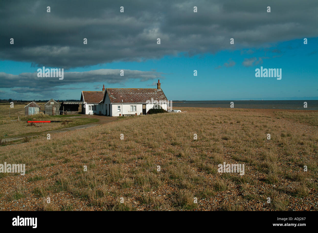 Schindel Straße Strand, Suffolk, england Stockfoto
