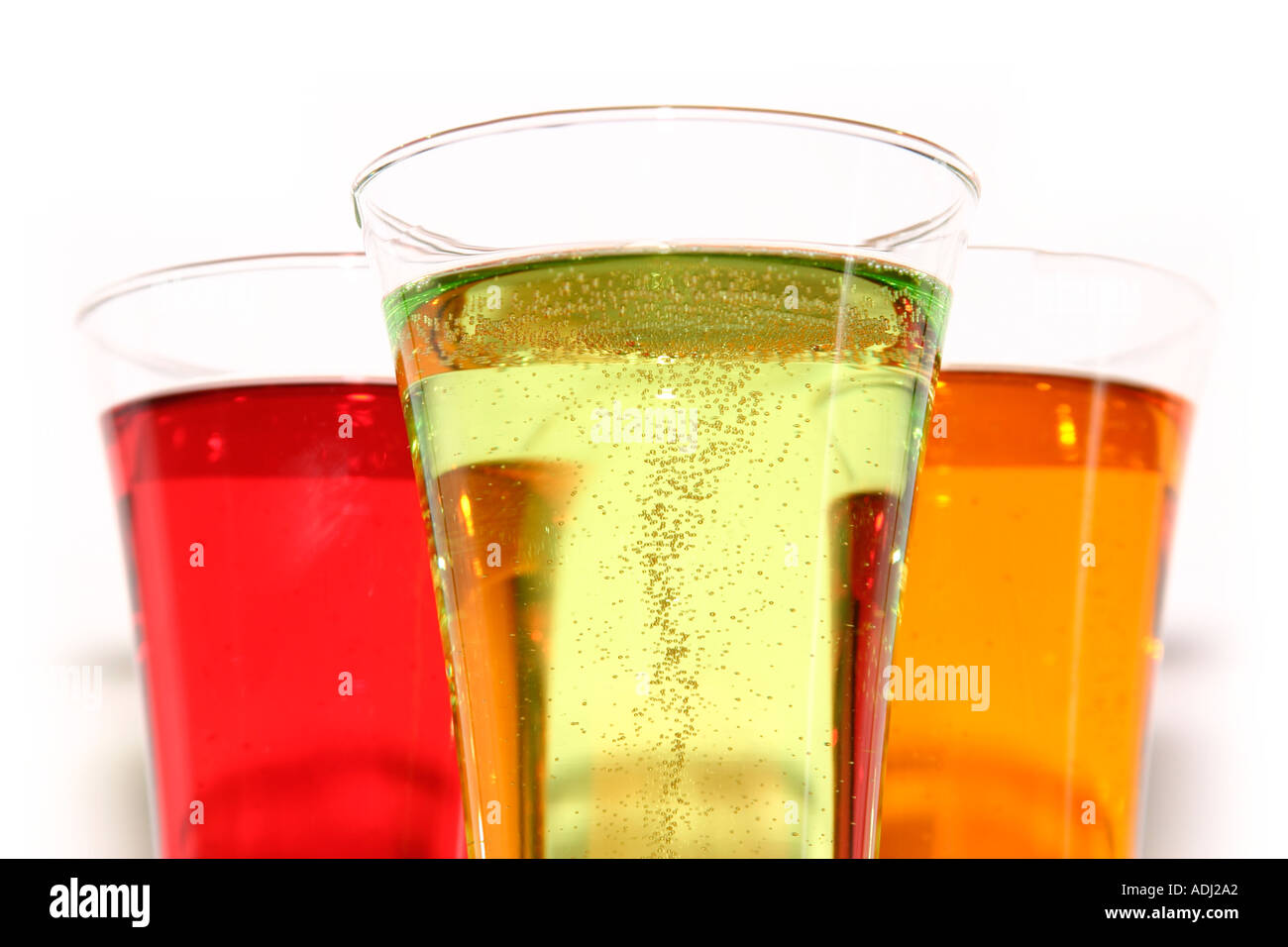 Farbige Getränke Stockfoto