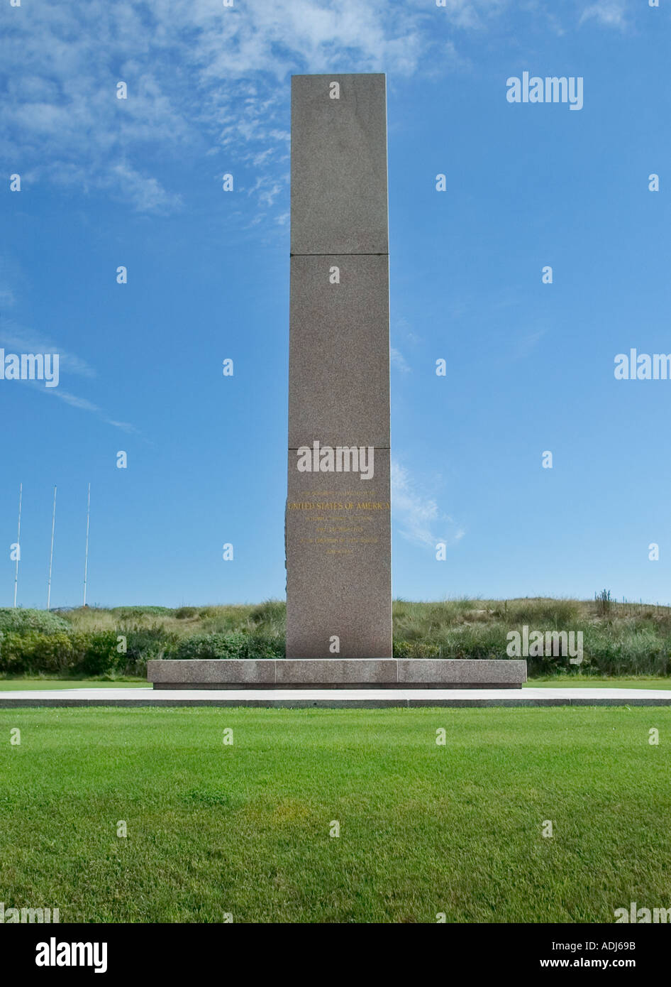 Amerikanische Soldaten Gedenkstätte am Utah Beach Normandie Frankreich Stockfoto
