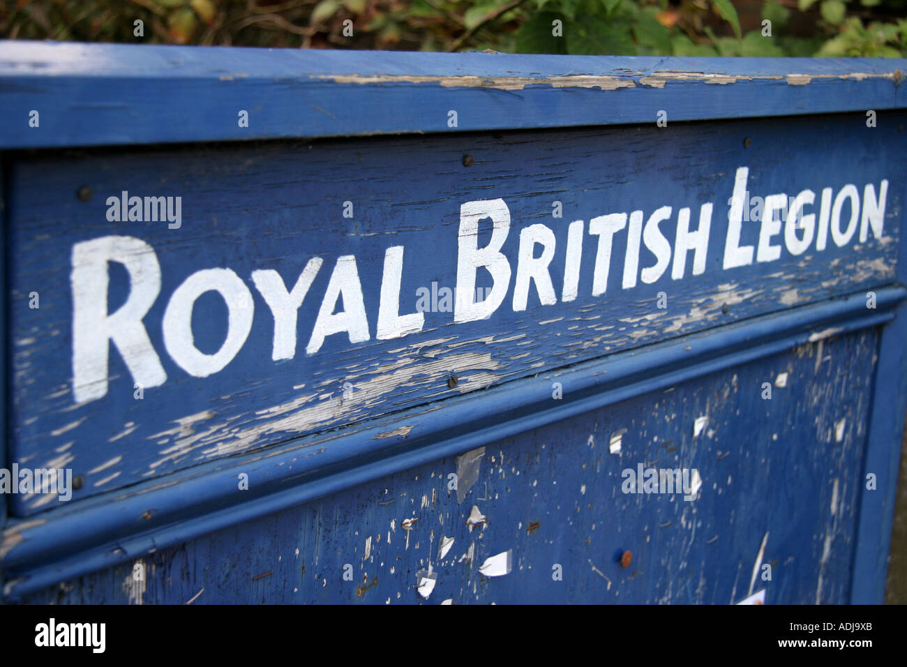Royal British Legion Schwarzes Brett Stockfoto