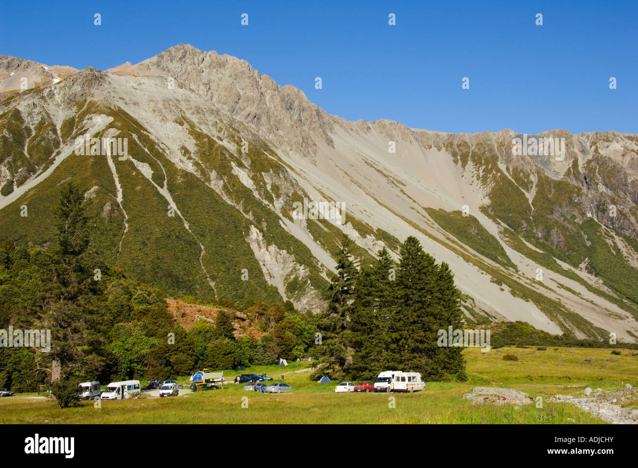 Neu Zealand Süd Insel Mackenzie Country Mount Cook National Park Stockfoto