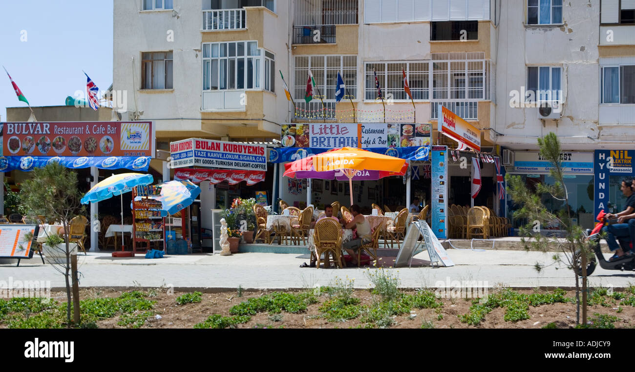 Little Britain Restaurant Straßencafé - Türkei Stockfoto