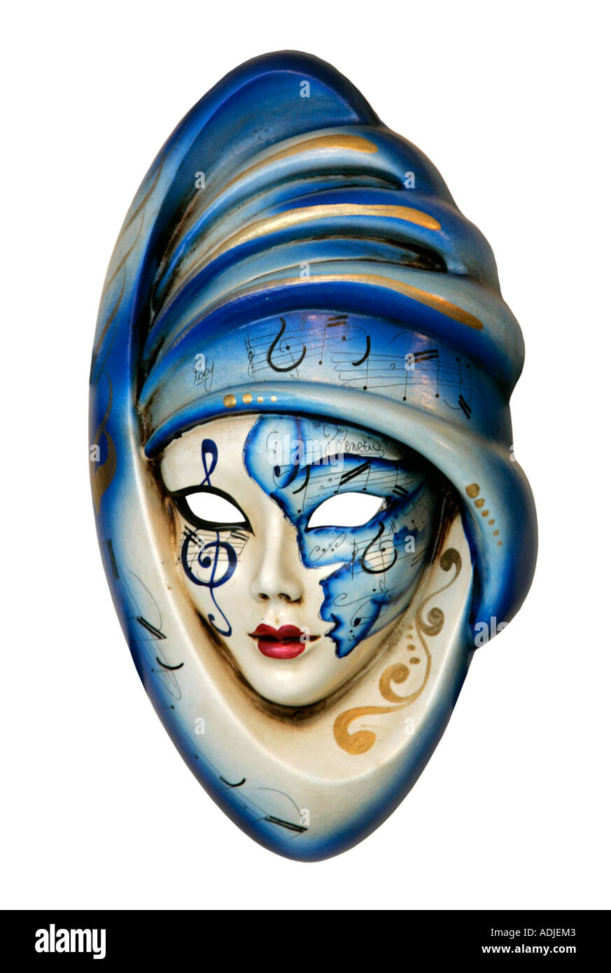 Italienische Maske Karneval in Venedig Festival Italien Maskerade Verkleidung Visier Schleier Wit Souvenir Kostüm verstecken Verkleidung festliche folk Stockfoto