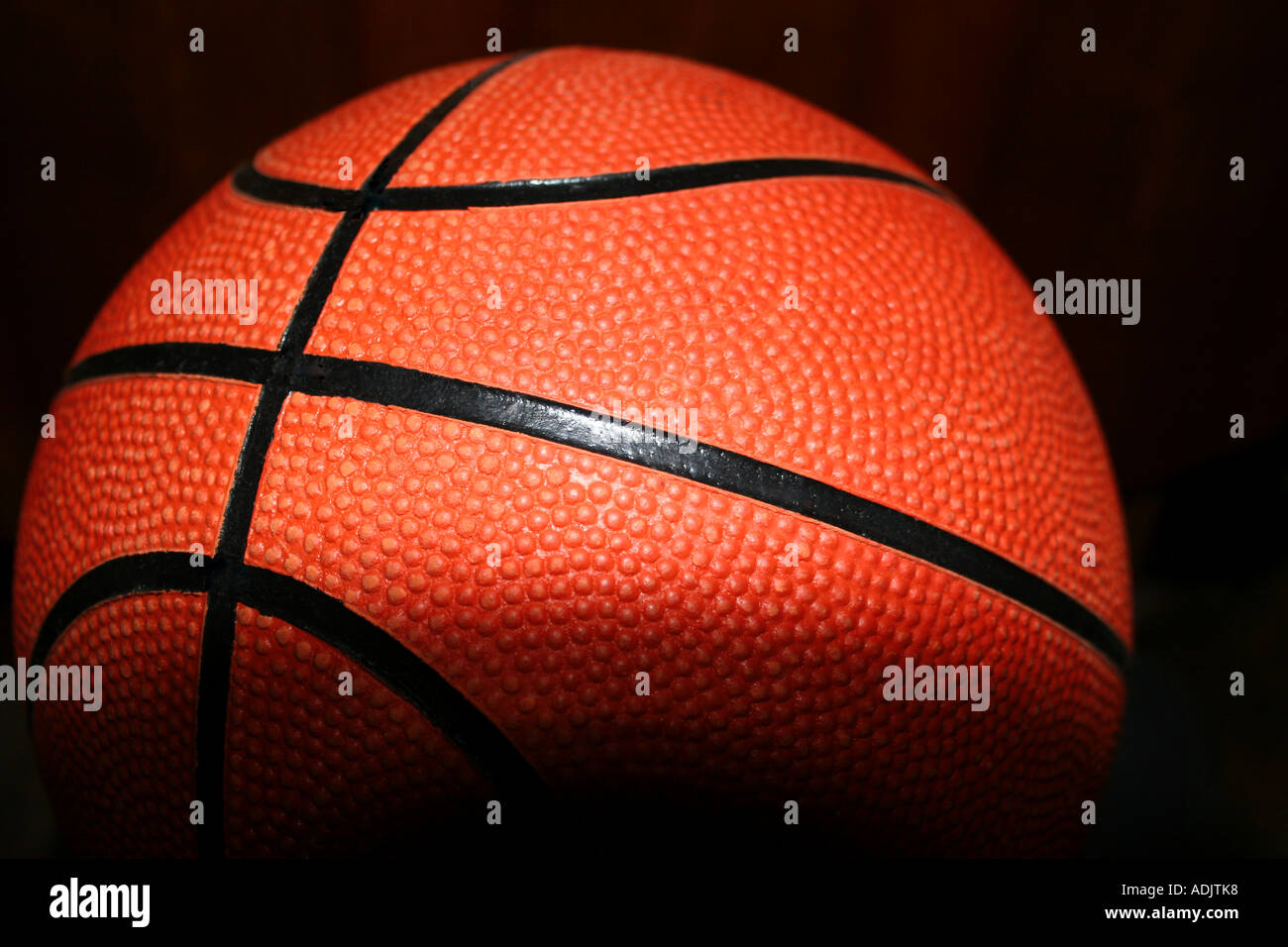 Ein Basketball hautnah Stockfoto