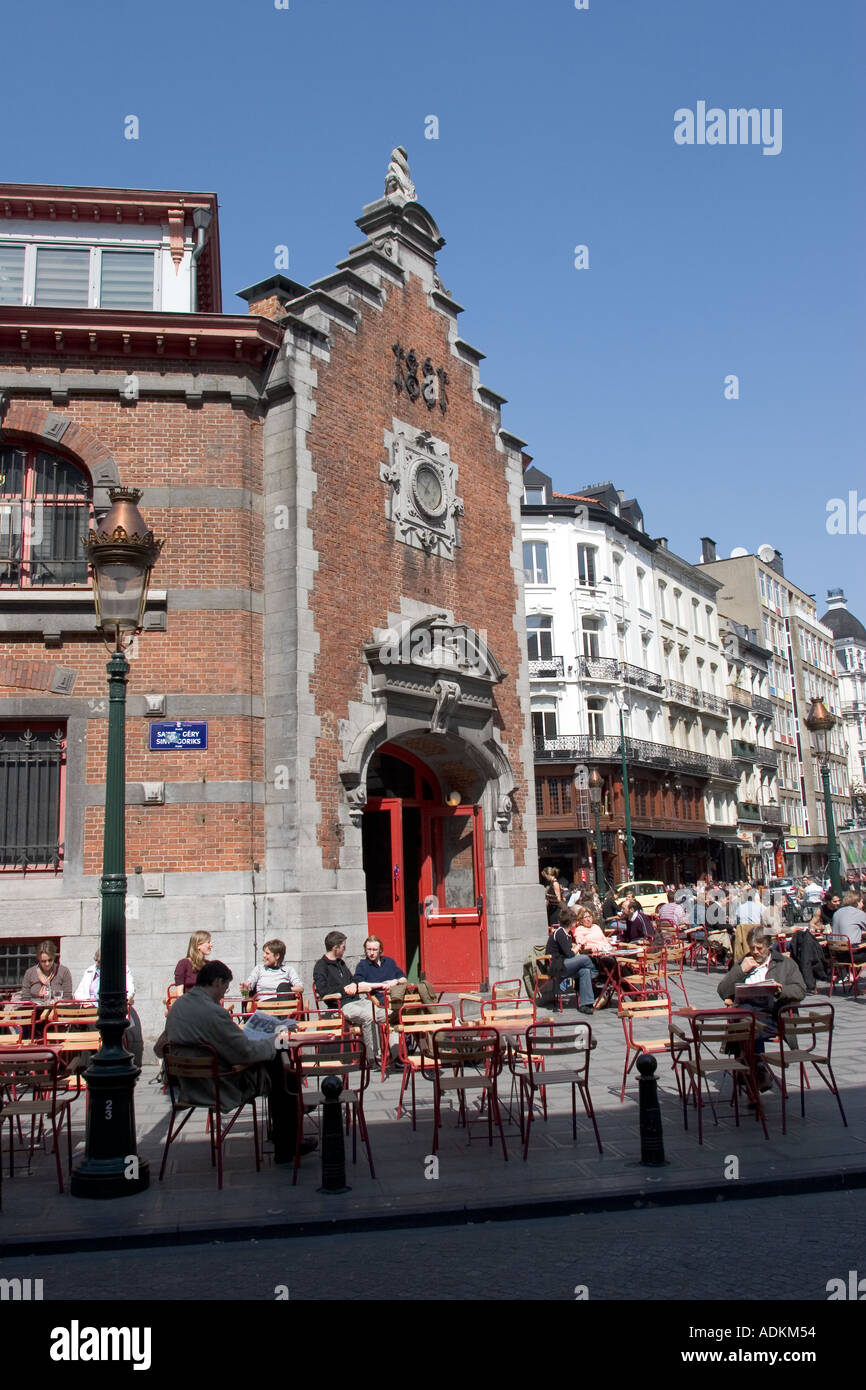 St. Gery Bezirk Brüssel Belgien Stockfoto