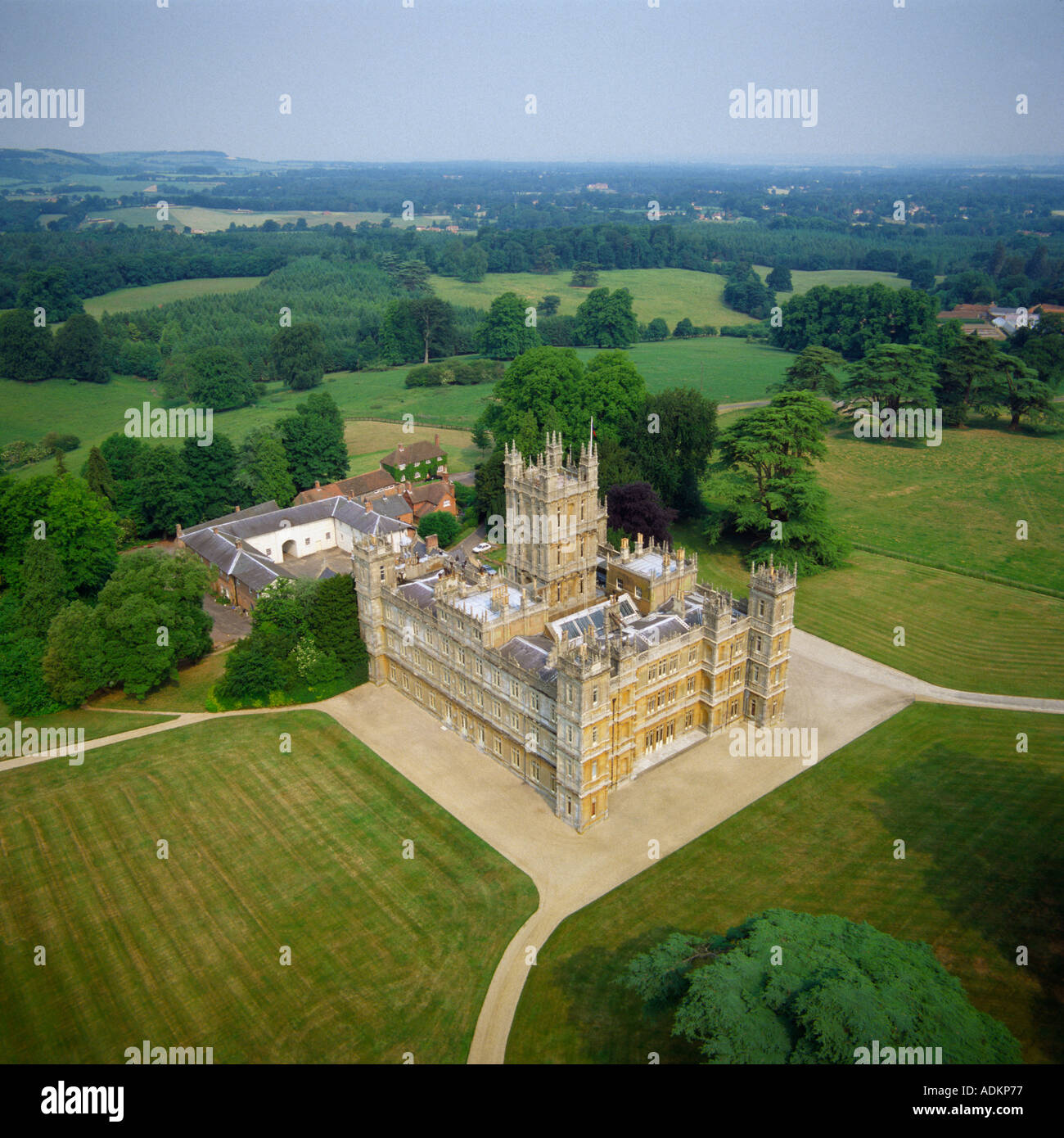 Highclere Castle Hampshire Uk Antenne Anzeigen Haus Von Herrn