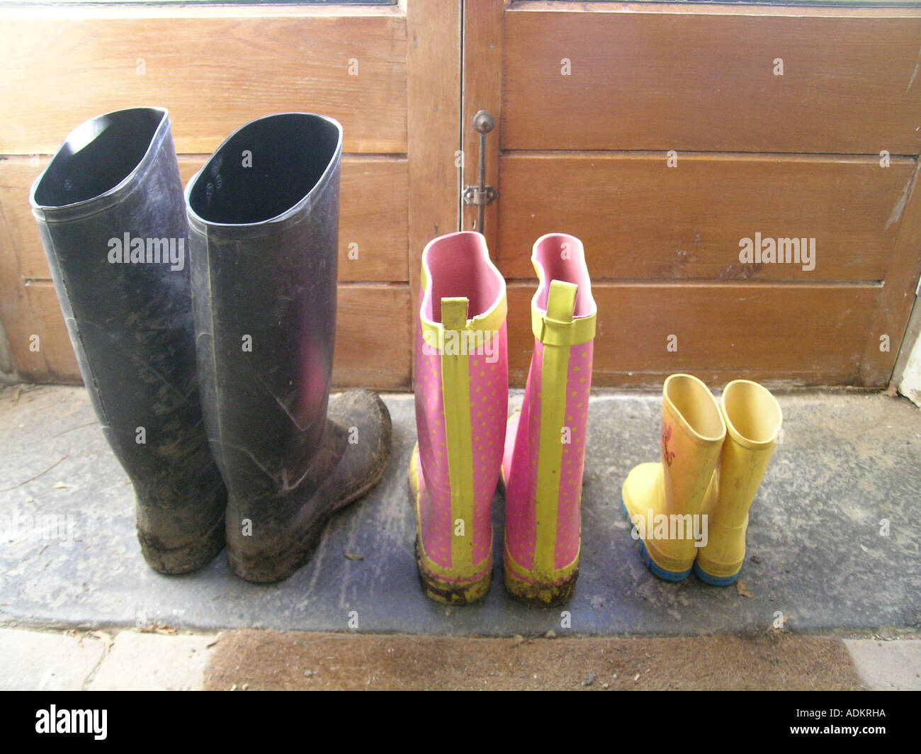 Wellington Stiefel / Gummistiefel Stockfoto