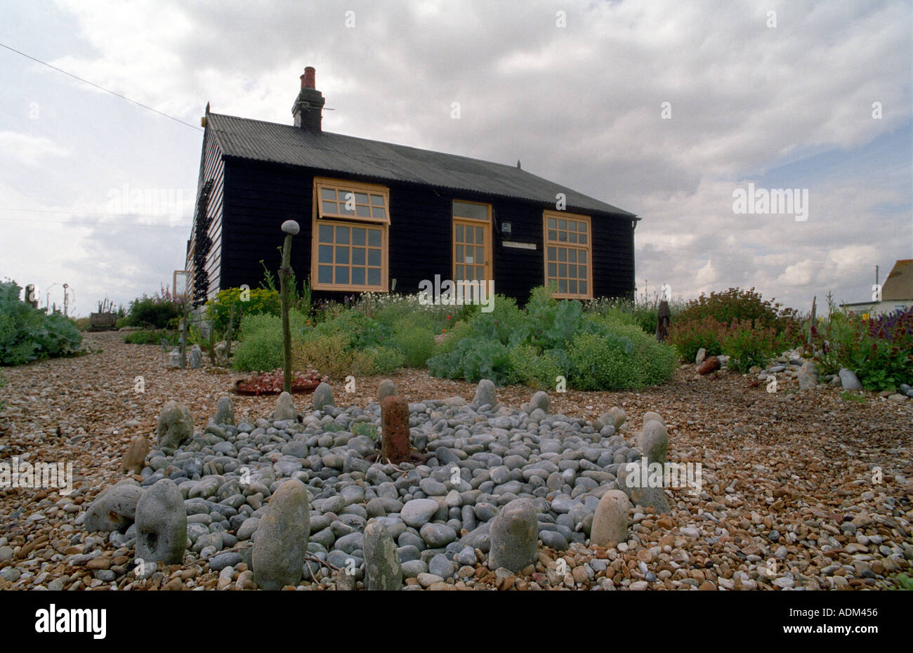 Prospekt Haus Haus des verstorbenen Dramatikers Derek Jarman Dungeness Kent fotografieren Jason Bye Stockfoto