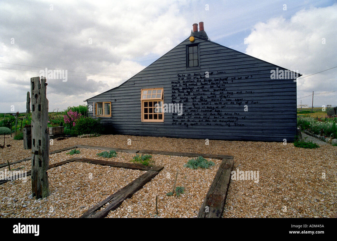 Prospekt Haus Haus des verstorbenen Dramatikers Derek Jarman Dungeness Kent fotografieren Jason Bye Stockfoto