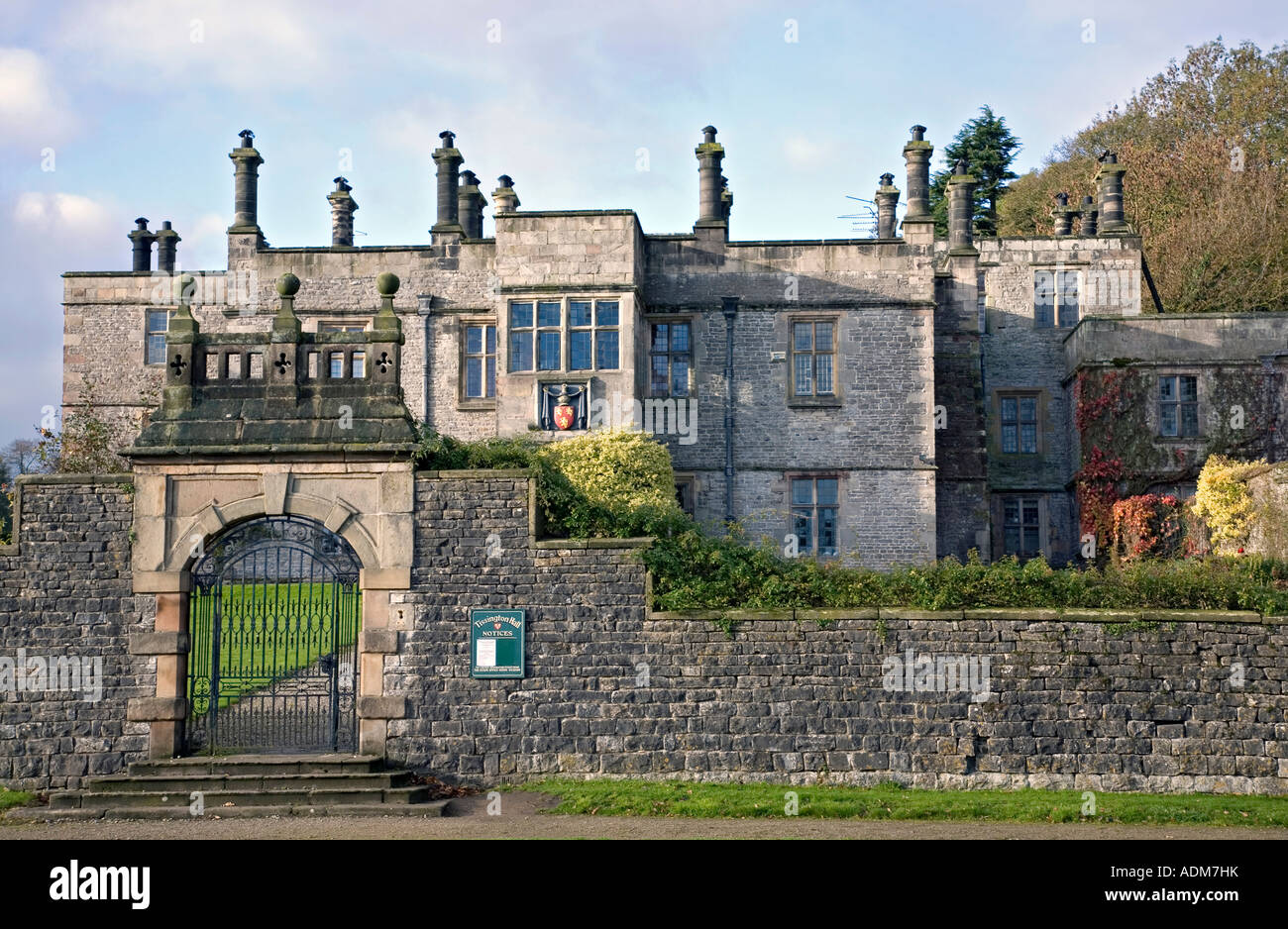 Tissington Hall in White Peak District National Park Derbyshire Stockfoto