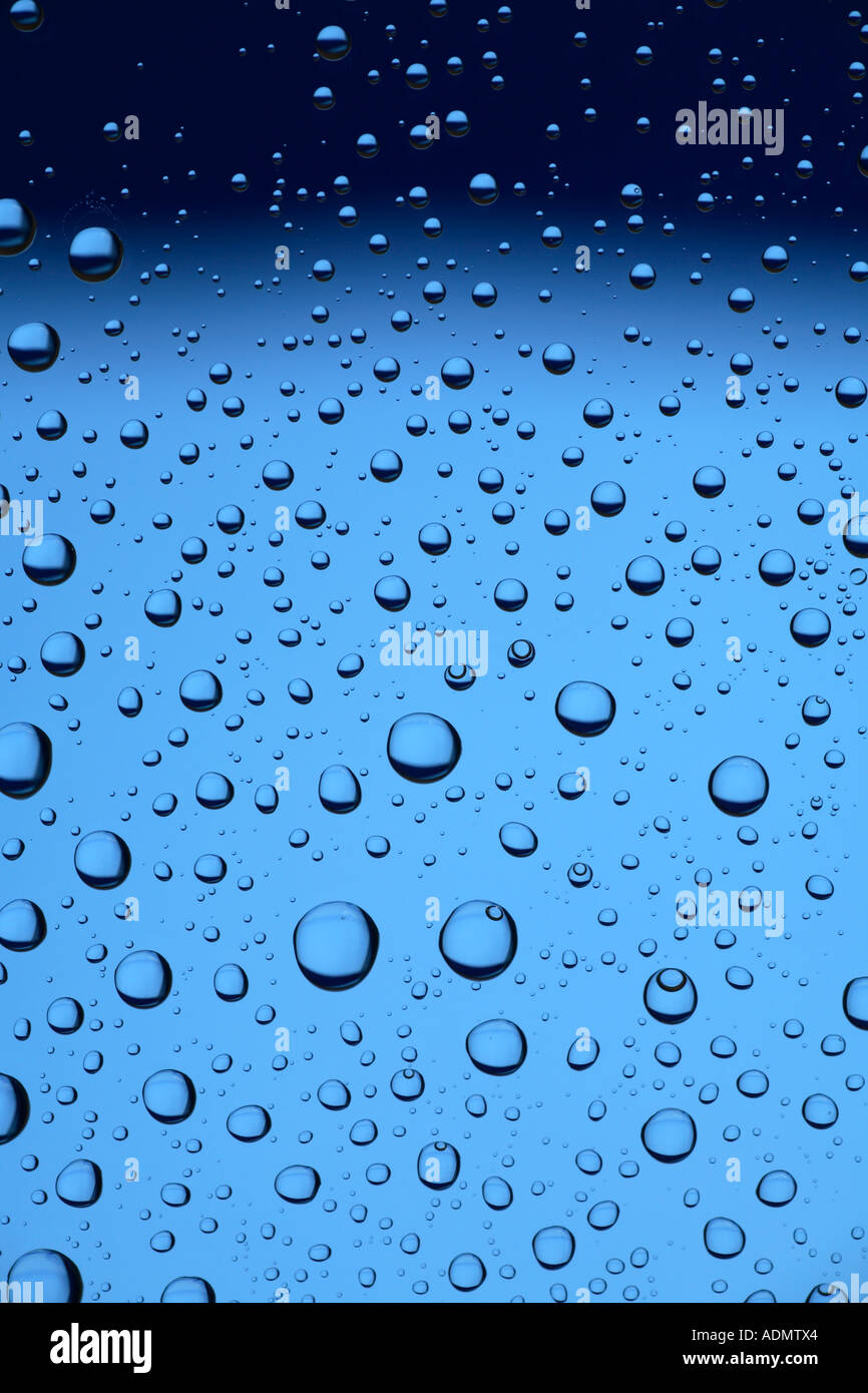 blauen Wasserblasen Stockfoto