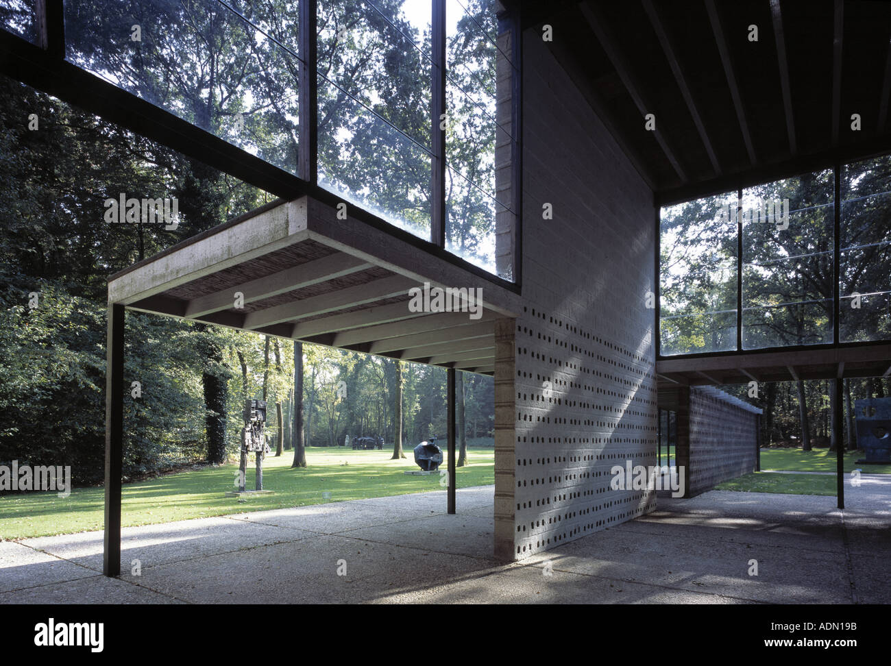 Otterloo, Rijksmuseum Kröller-Müller, Skulpturenpark, Rietveld-Pavillon Stockfoto