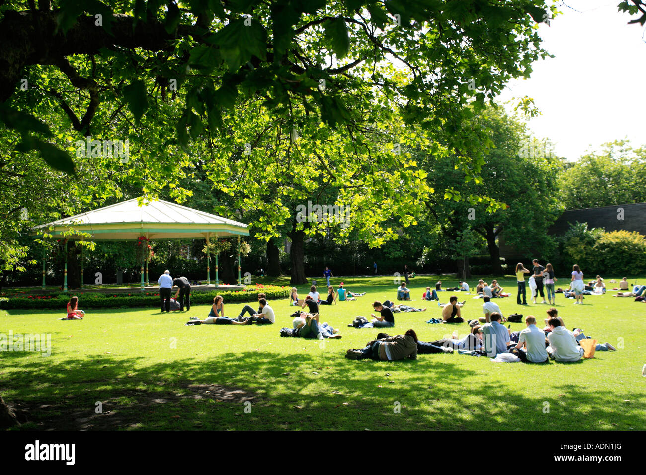 St. Stephen´s Green in Dublin in Irland Stockfoto