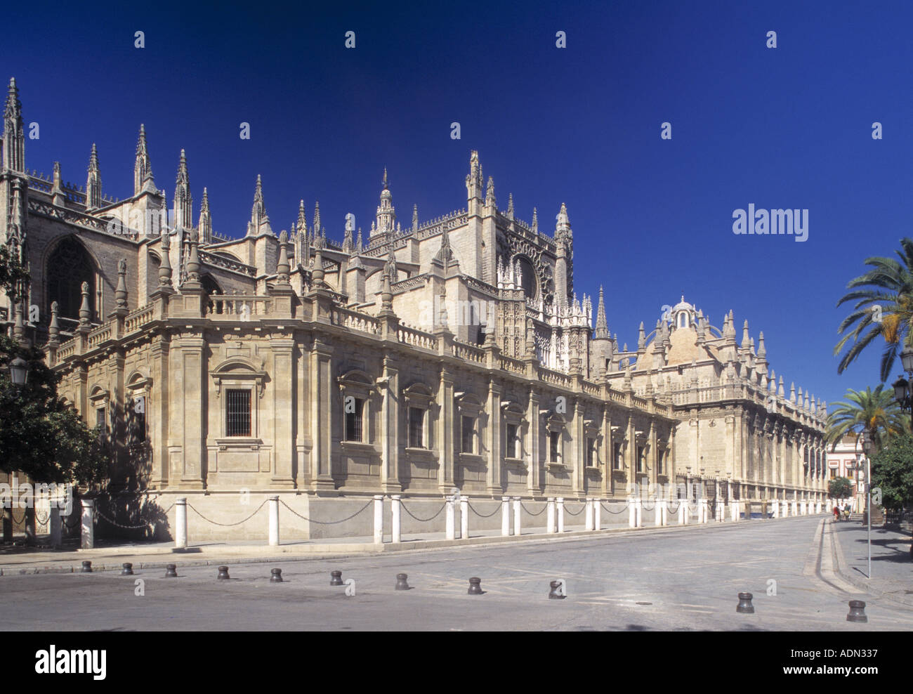 Sevilla, Kathedrale, Südwest Ansicht, 1402-1506 Stockfoto