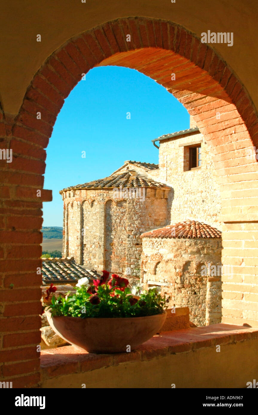 Historischen Pieve a Castello-Toskana-Italien Stockfoto