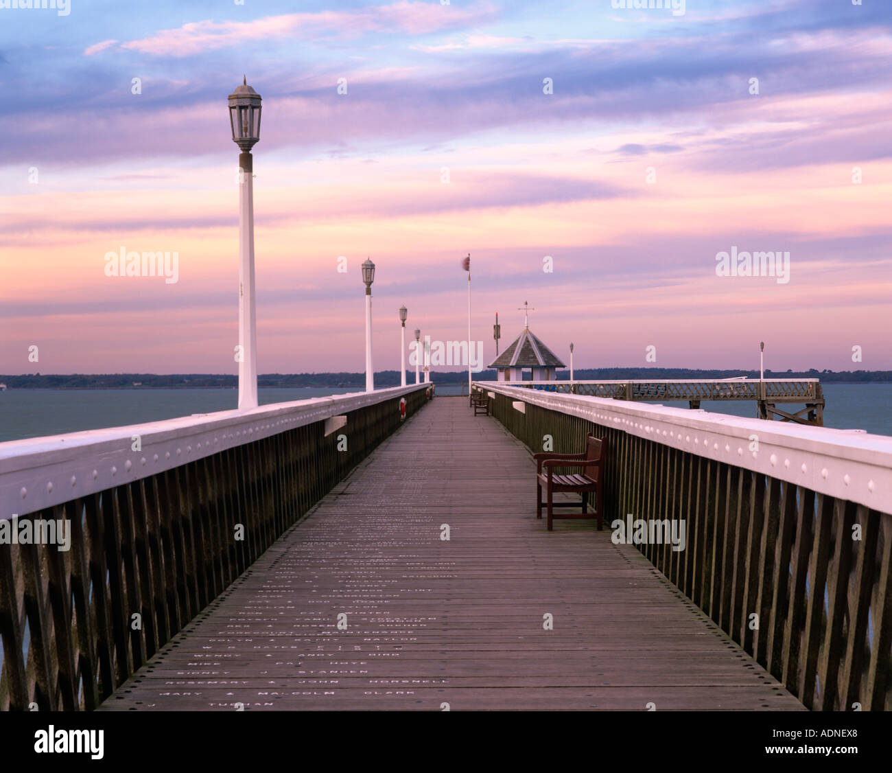 Frühling am Abend, Yarmouth Pier, Yarmouth/Süßwasser, Isle Of Wight, England, UK Stockfoto