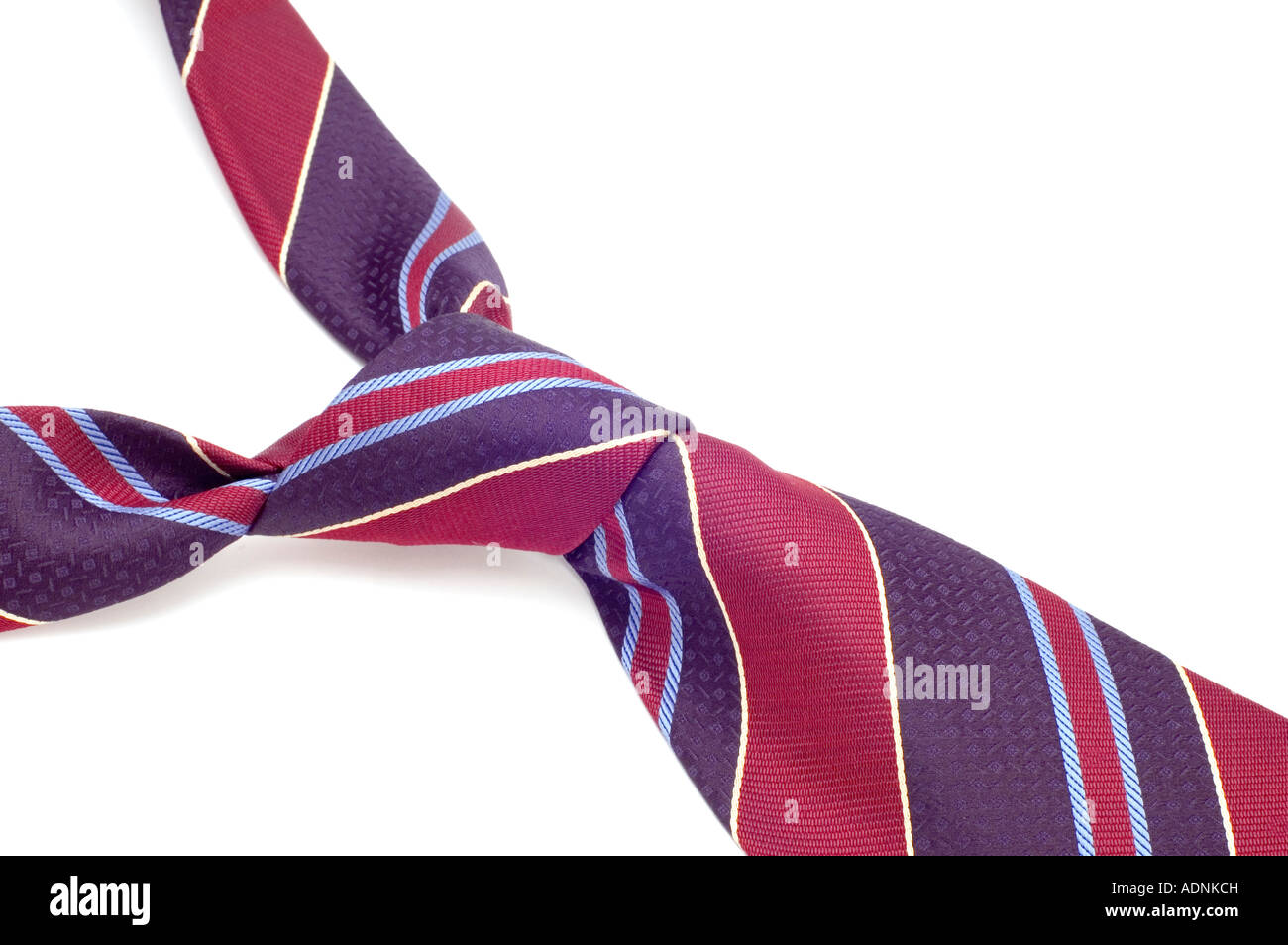 Series-Objekts auf "weissen Mode" farbigen Krawatte Stockfoto