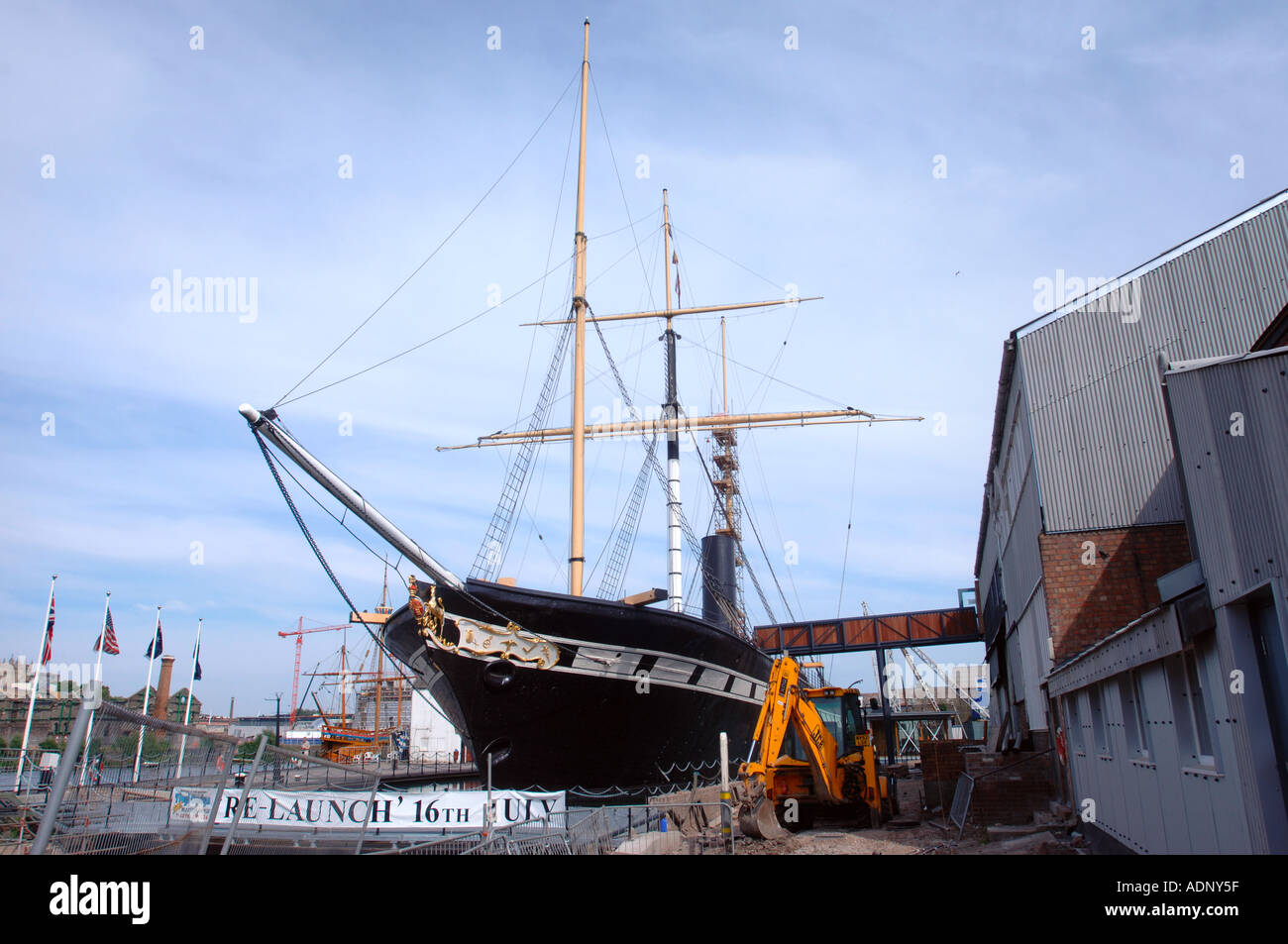 DIE SS GREAT BRITAIN IM TROCKENDOCK BRISTOL UK WO SIE JUNI 2005 RESTAURIERT WIRD Stockfoto