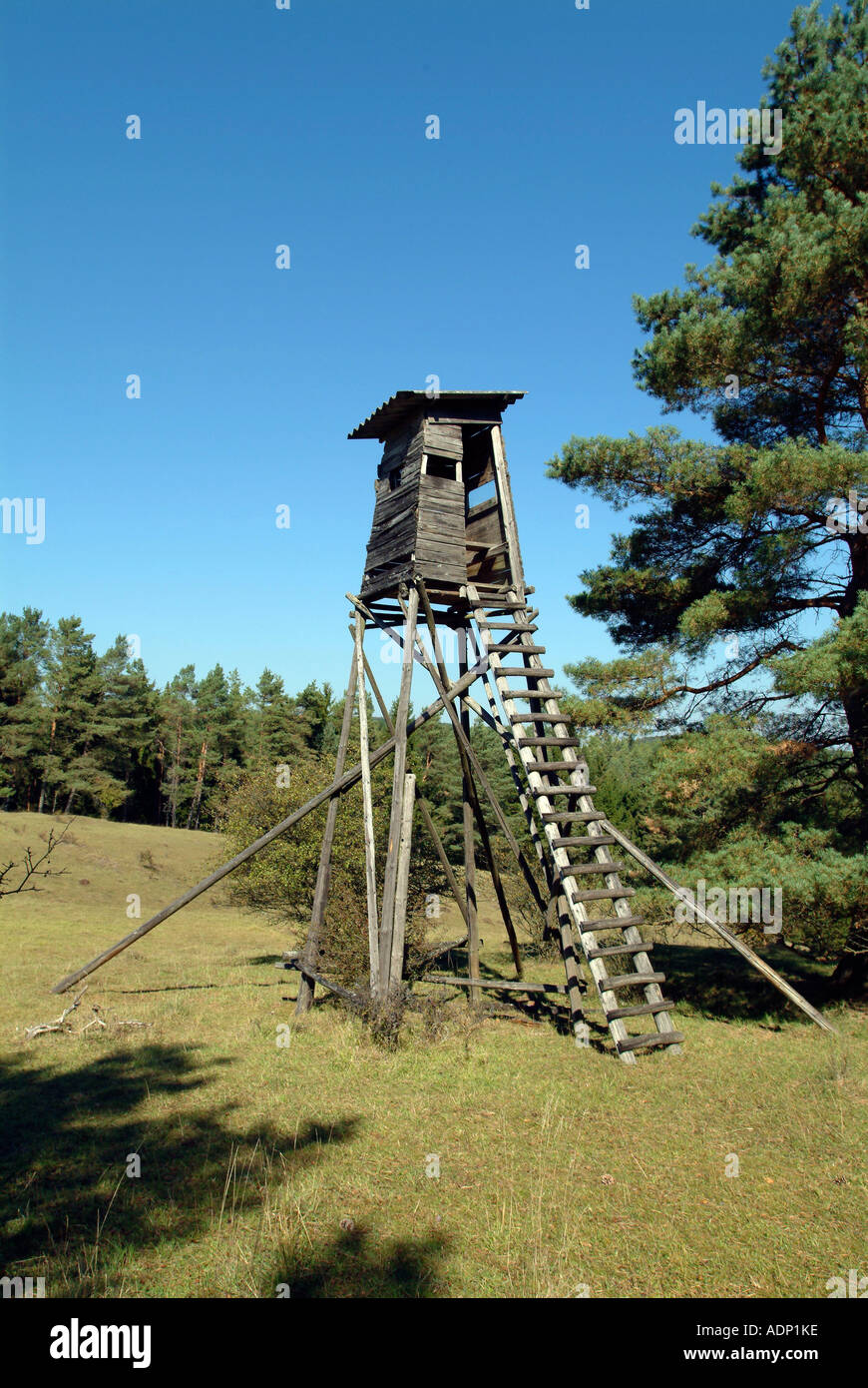 alten angehoben stehen mit breiten Streben Stockfoto