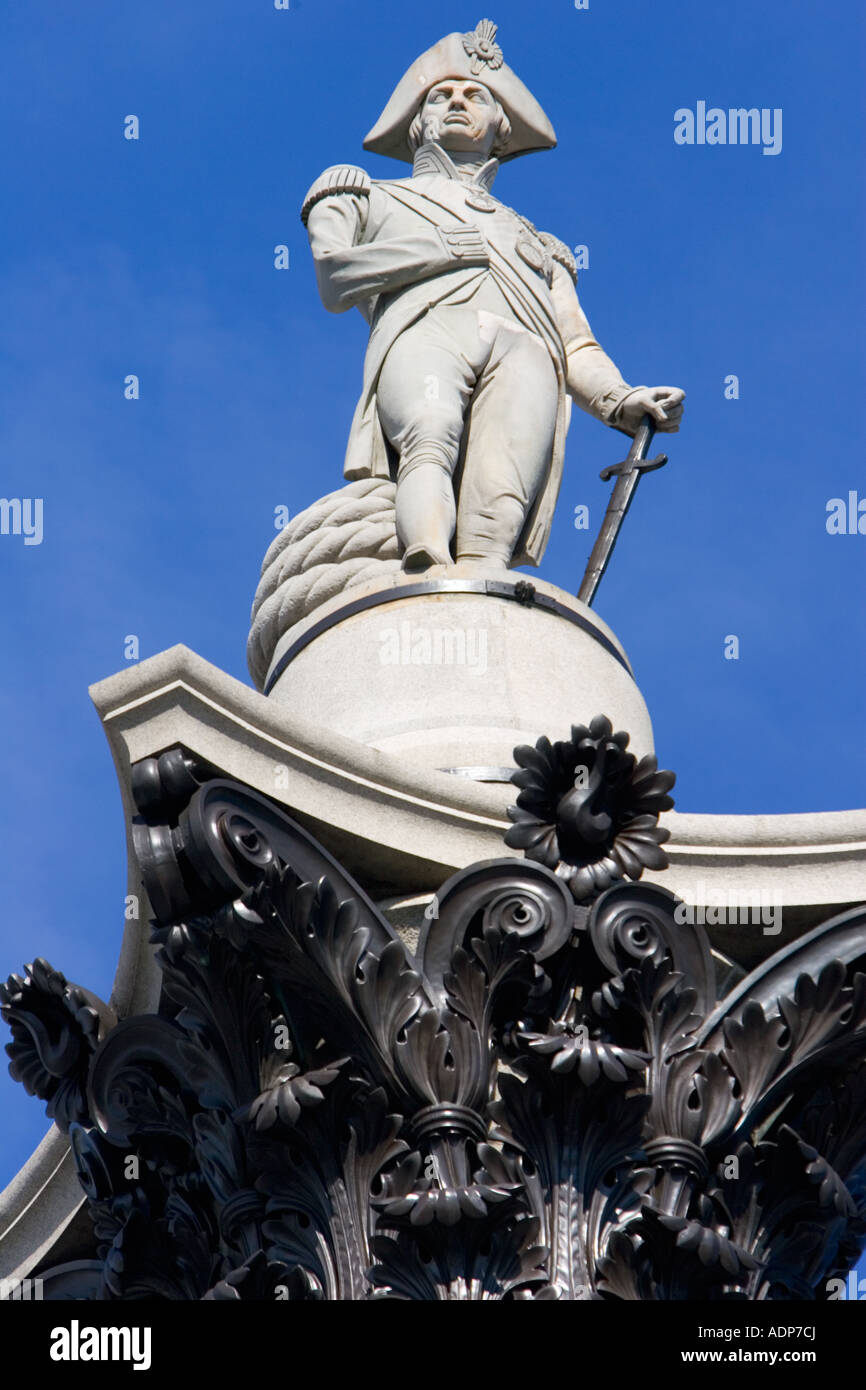 Nelson s Spalte Denkmal für Admiral Lord Nelson bei Trafalgar Square London Vereinigtes Königreich Stockfoto