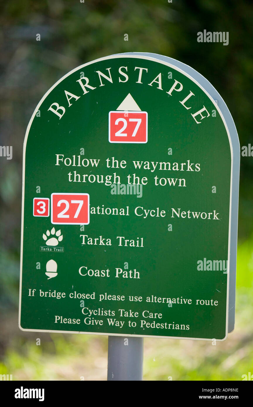 Die Tarka Trail in Barnstaple, Devon, Teil des national Cycle network Stockfoto