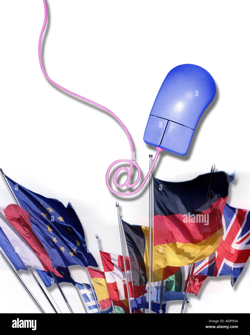KOMMUNIKATIONSKONZEPT: Europäische Internet-Verbindung Stockfoto
