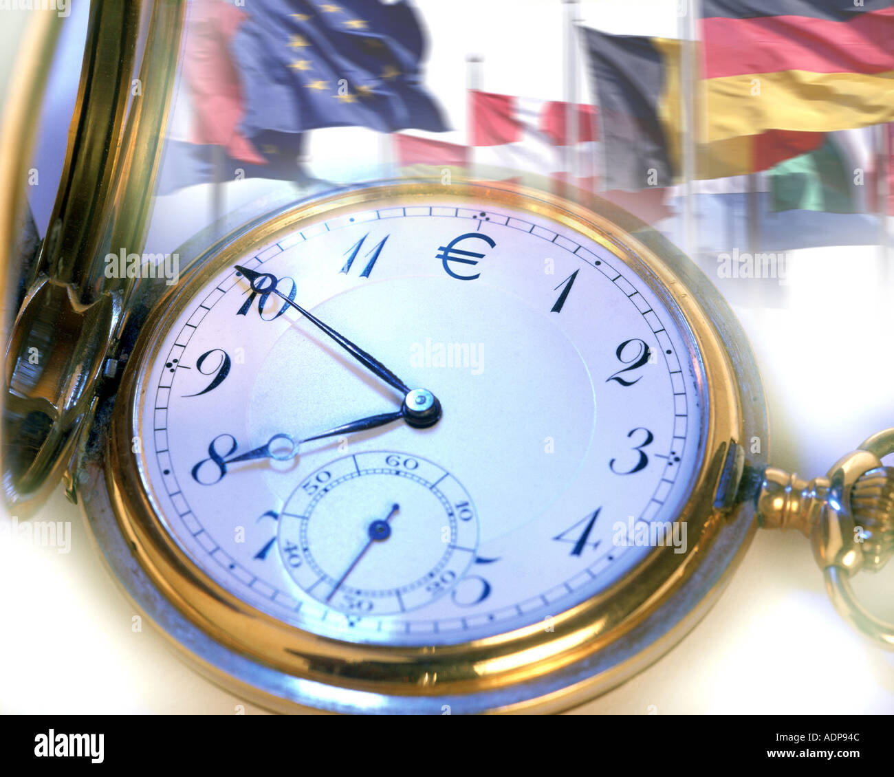 Konzept: Euro Zeit Stockfoto