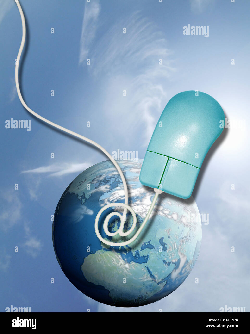 GLOBALE Informationen: Internationale Kommunikation Stockfoto