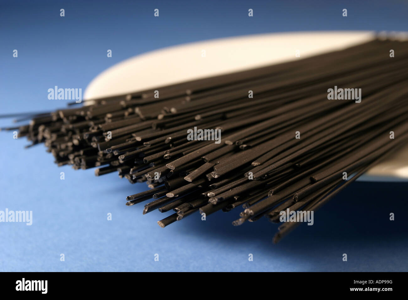 Schwarze linguine Stockfoto