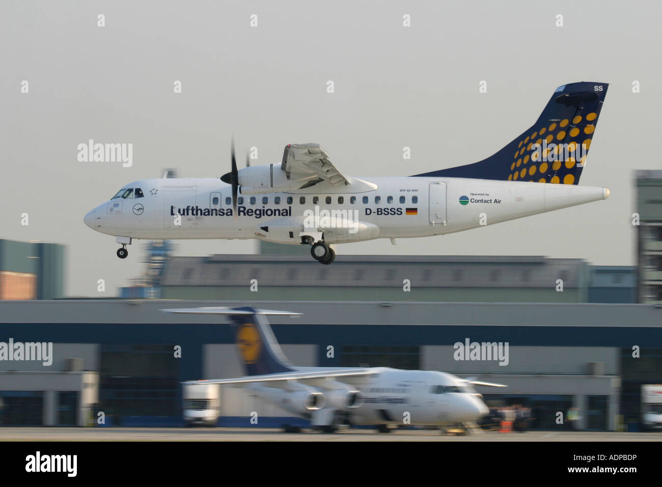 Flugzeuge der Lufthansa Regional Stockfoto