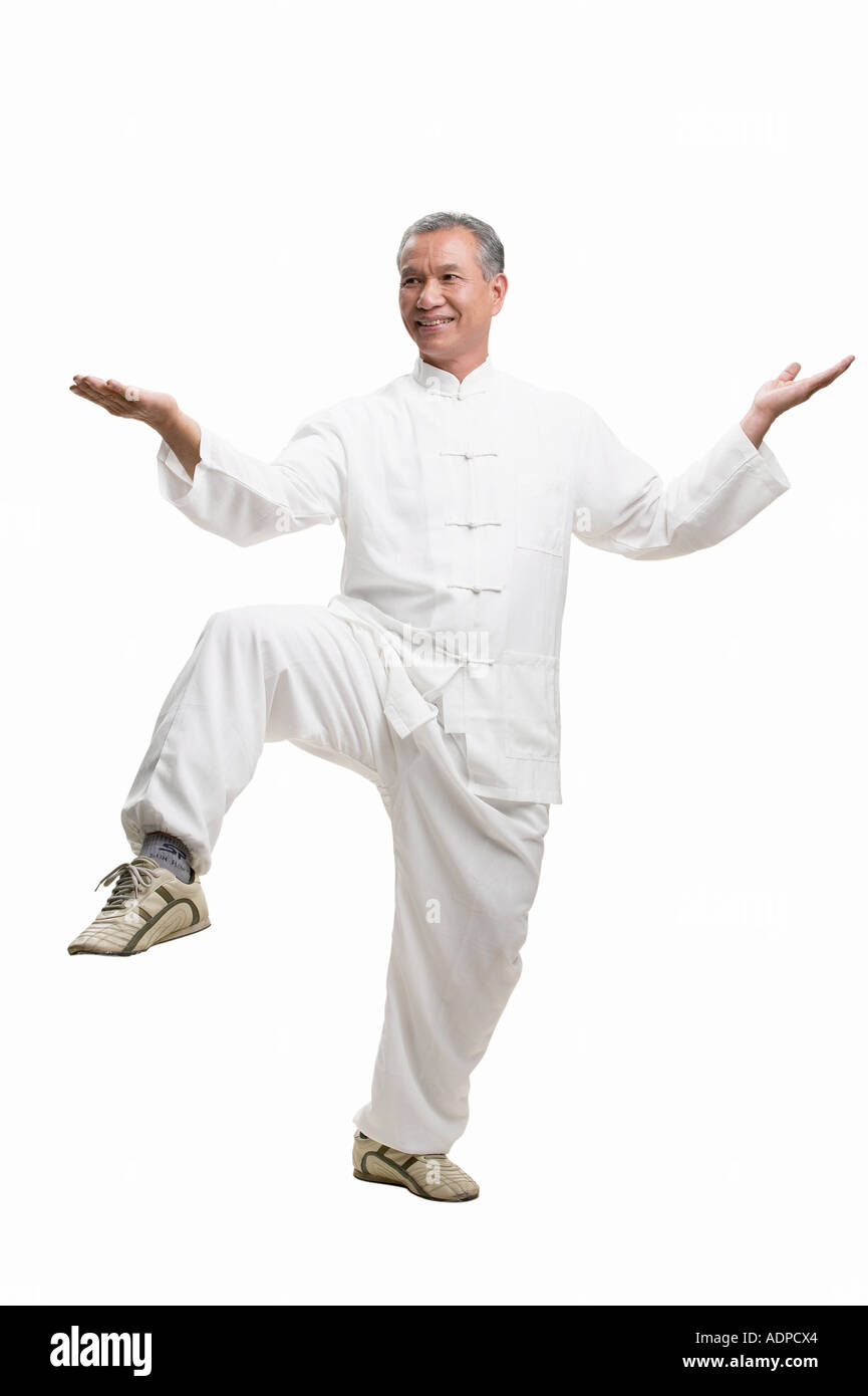 Tai Chi aktiv Stockfoto