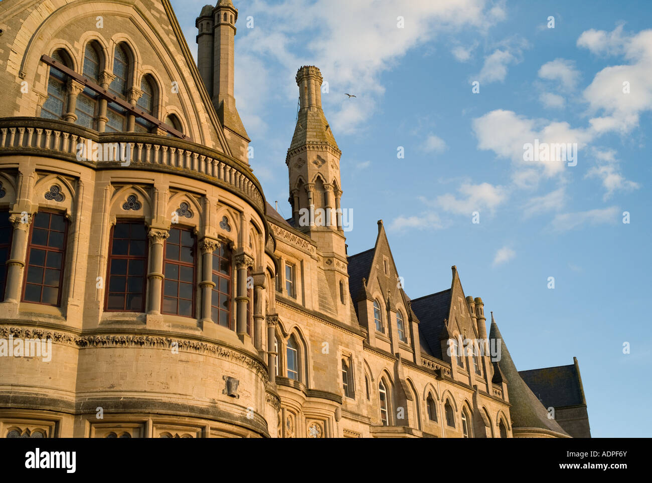 Aberystwyth alten College Gebäude außen ursprünglich ein Hotel in Universität von Wales umgewandelt; Viktorianischen Gotik Stockfoto