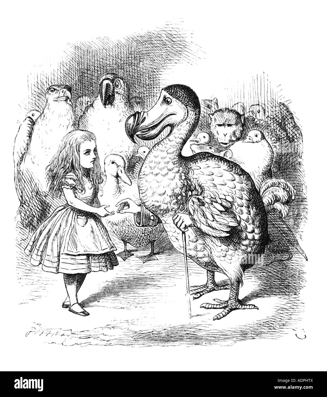 Illustrationen zu s Lewis Carroll Alice im Wunderland von John Tenniel Stockfoto