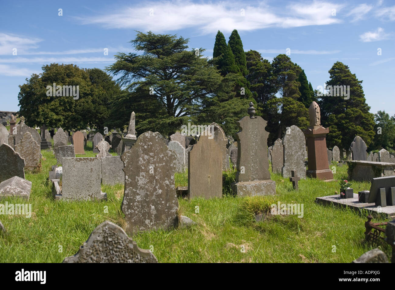 Friedhof St. Cynwyds Kirche Llangynwyd Glamorgan Südwales Stockfoto