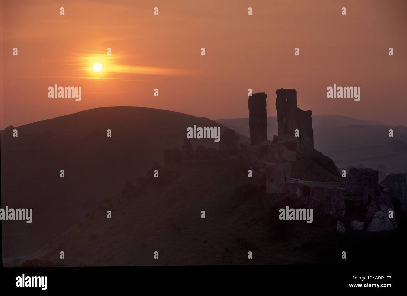 Corfe Castle-Dorset-England-Großbritannien-Europa Stockfoto