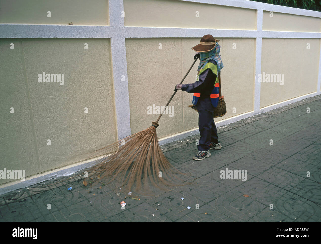 Straßenreinigung in Bangkok, Thailand Stockfoto