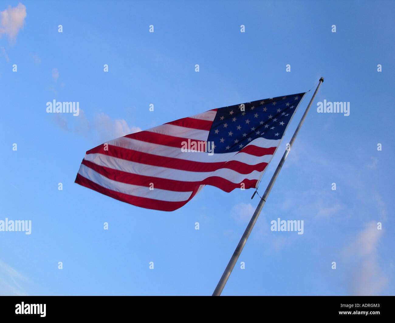Die amerikanische Flagge, die Sterne und Streifen. Stockfoto
