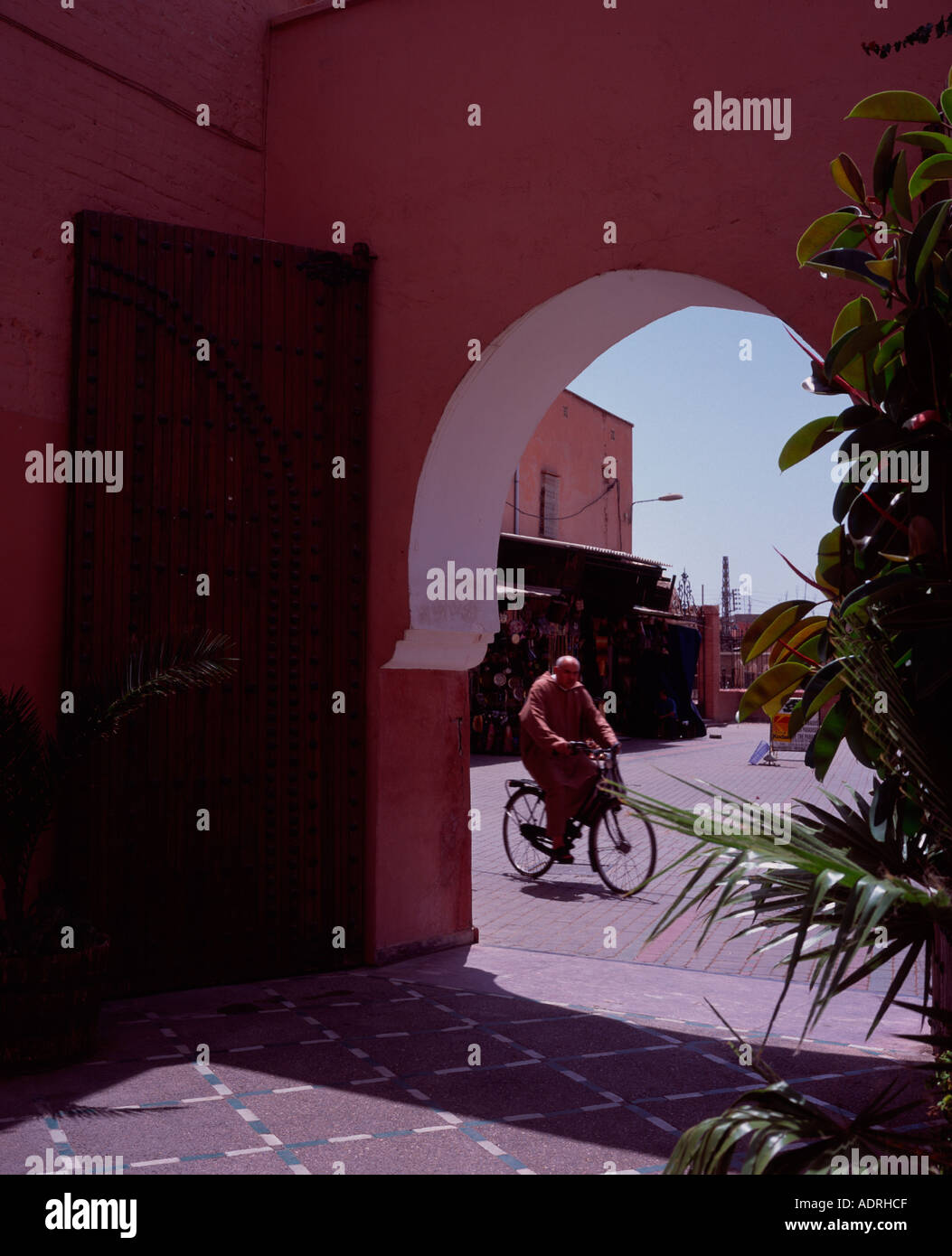 Innenhof des Musee de Marrakesch Marokko Stockfoto
