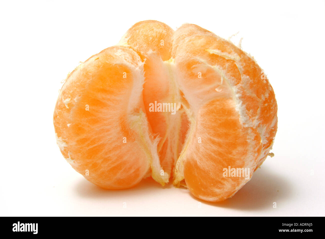 Clementine isoliert auf weißem Hintergrund. Stockfoto