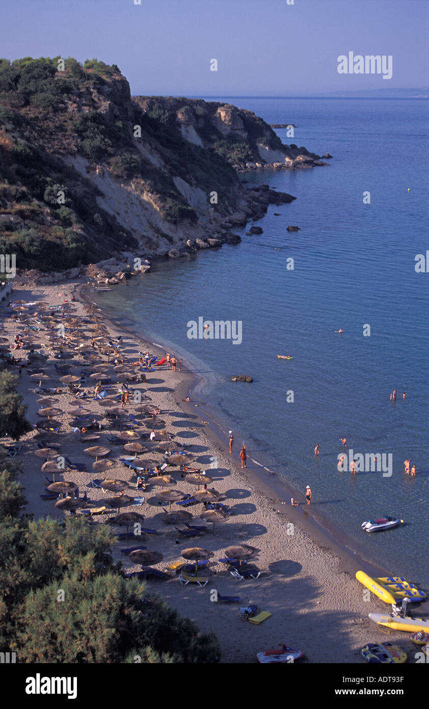 Beliebter Strand Vasilikos Zakynthos Insel auch bekannt als Zakynthos Ionische Inseln Griechenland Mittelmeer Europa Stockfoto