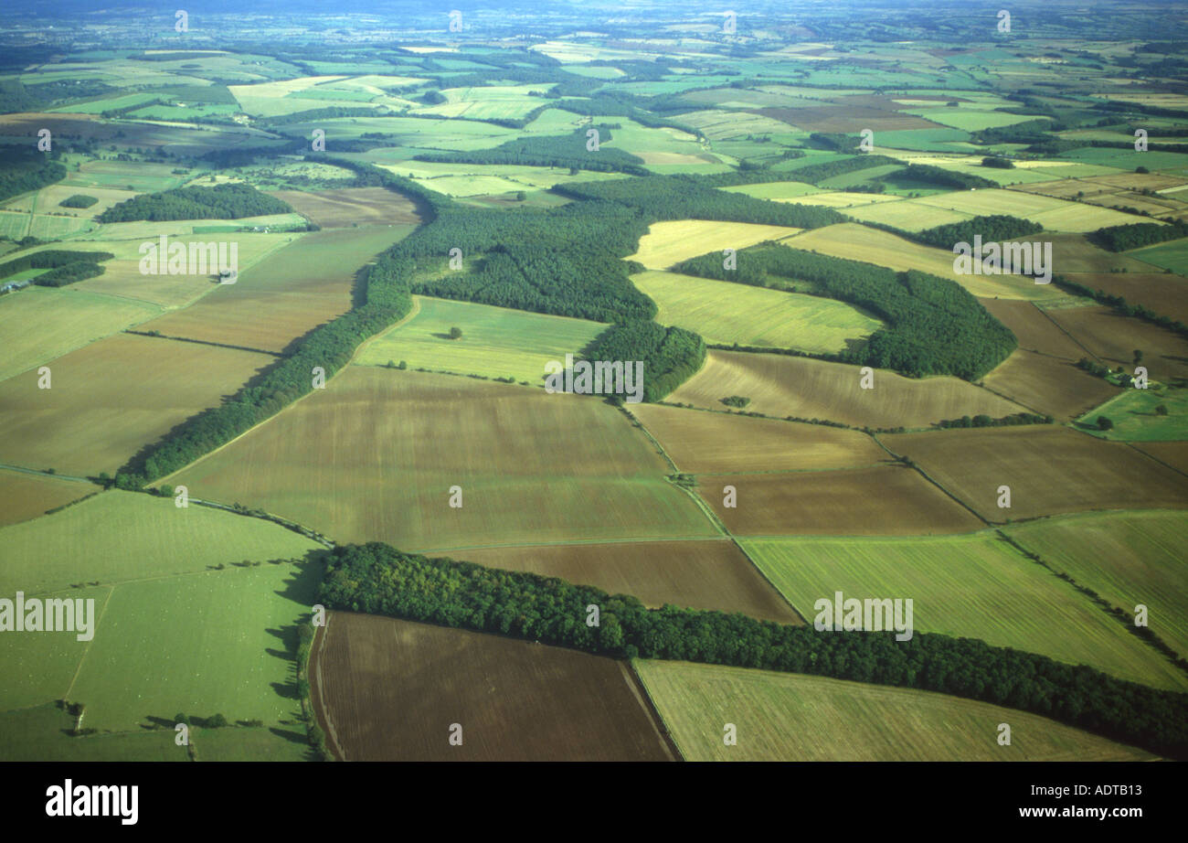 Warwickshire Landschaft Antenne Stockfoto