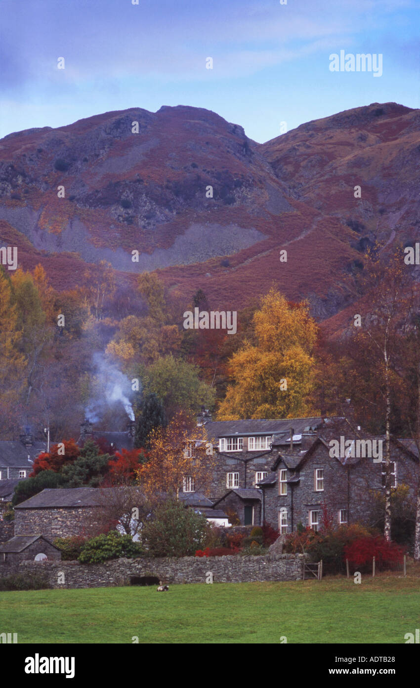 Elterwater Dorf Lake District National Park Cumbria Stockfoto