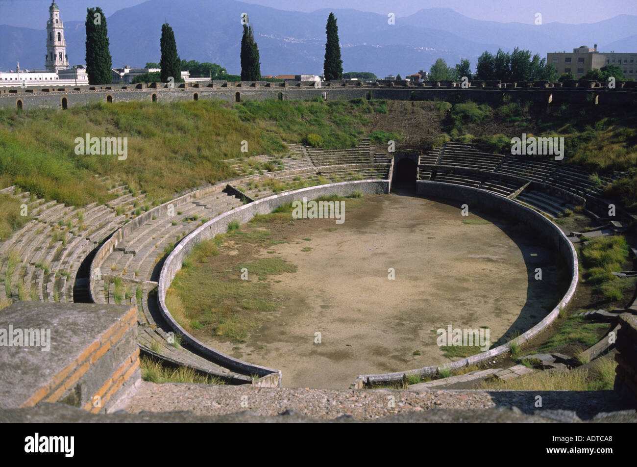 Amphitheater von Pompeji-Italien Stockfoto