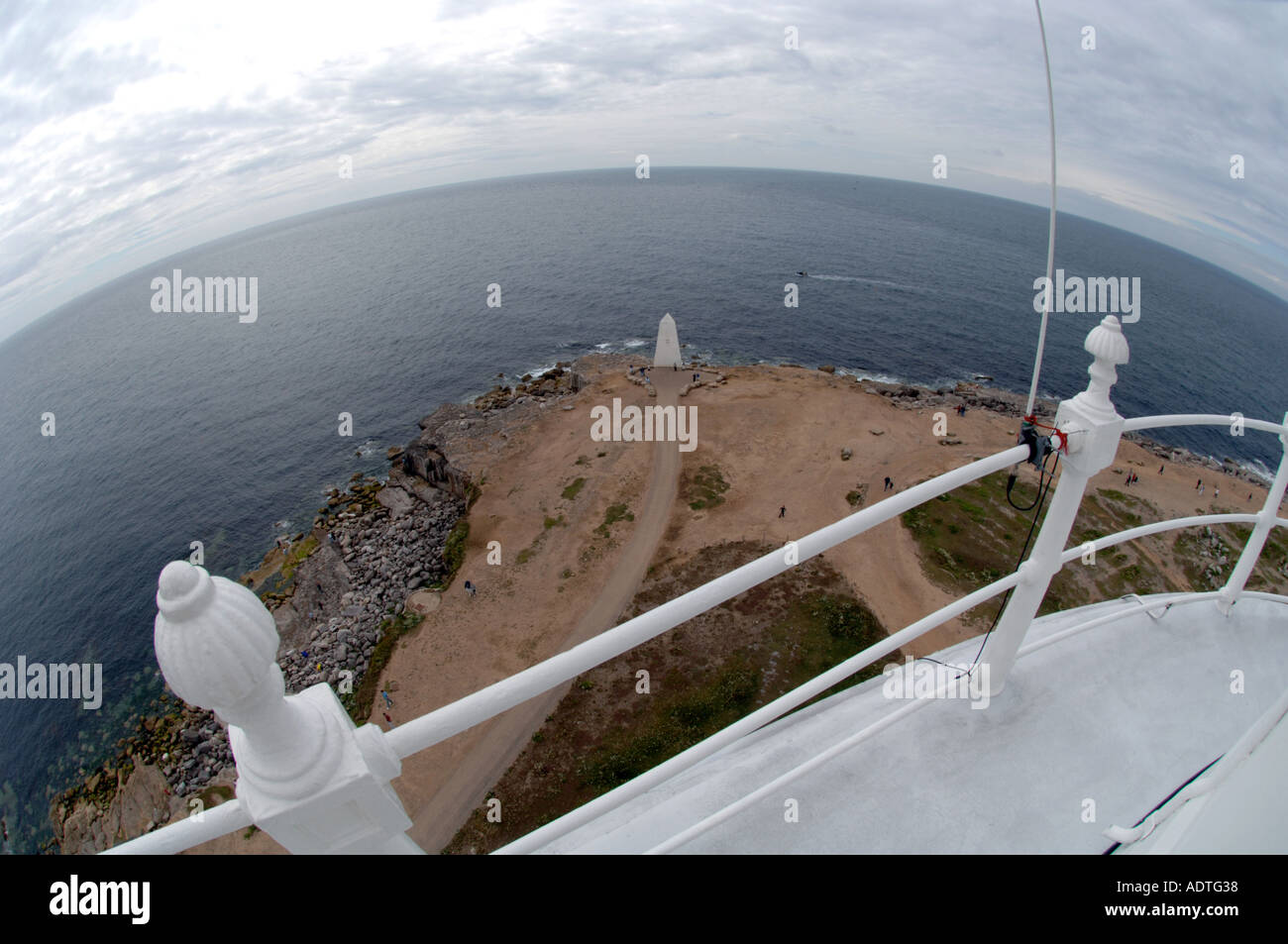 Luftbild von der Trinity House Obeleisk, gebaut im Jahre 1844 von Portland Leuchtturm Dorset England UK Stockfoto