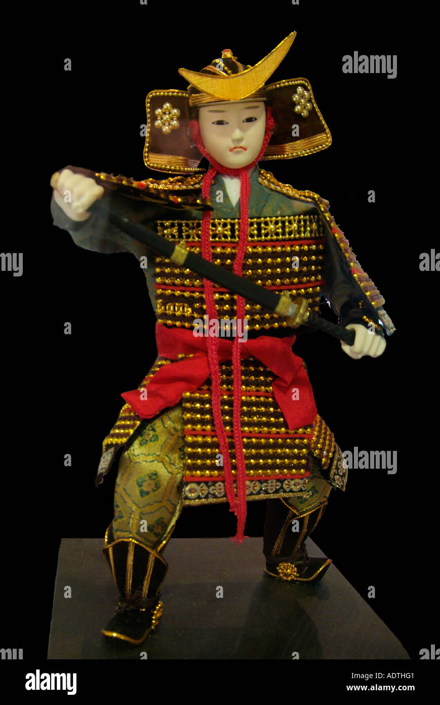 Männliche Samurai Japan japanische Krieger Soldat militärische edel orient orientalische Modell traditionelle Tradition Shogun Asien Asiatische Stockfoto