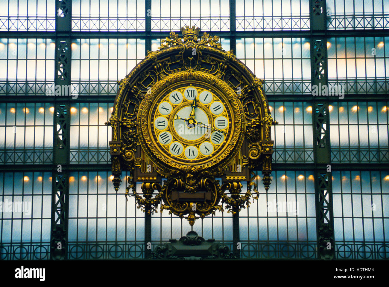 Europa Frankreich Paris Rive Gauche Musee d ' Orsay Museum Interior Clock Rive Gauche Stockfoto