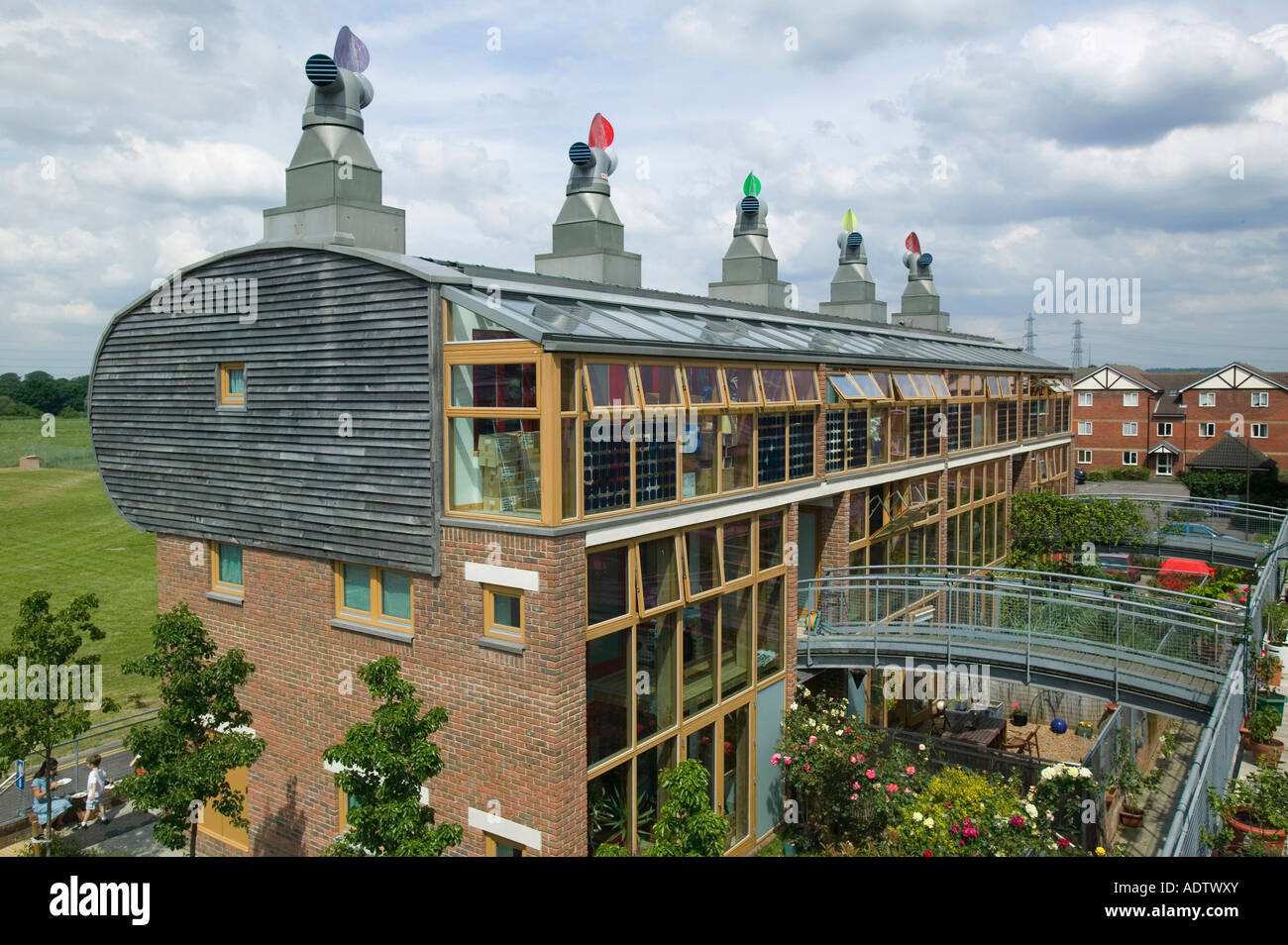 BedZED energiesparend komplexe London UK Bedzed Gehäuse ist das UK s größte Öko-Dorf Stockfoto