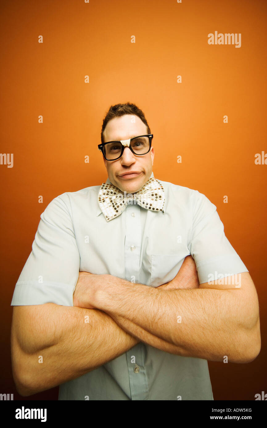 Porträt von nerd Stockfoto